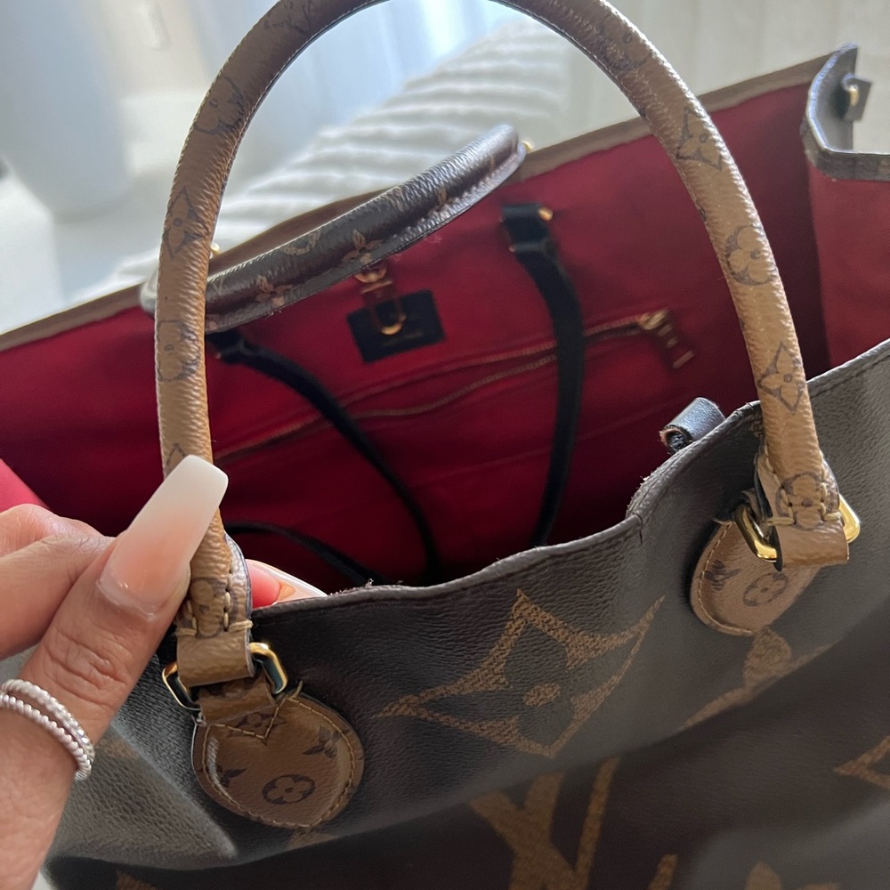 Louis Vuitton large Dark Brown Monogram Tote - Picture 13 of 16